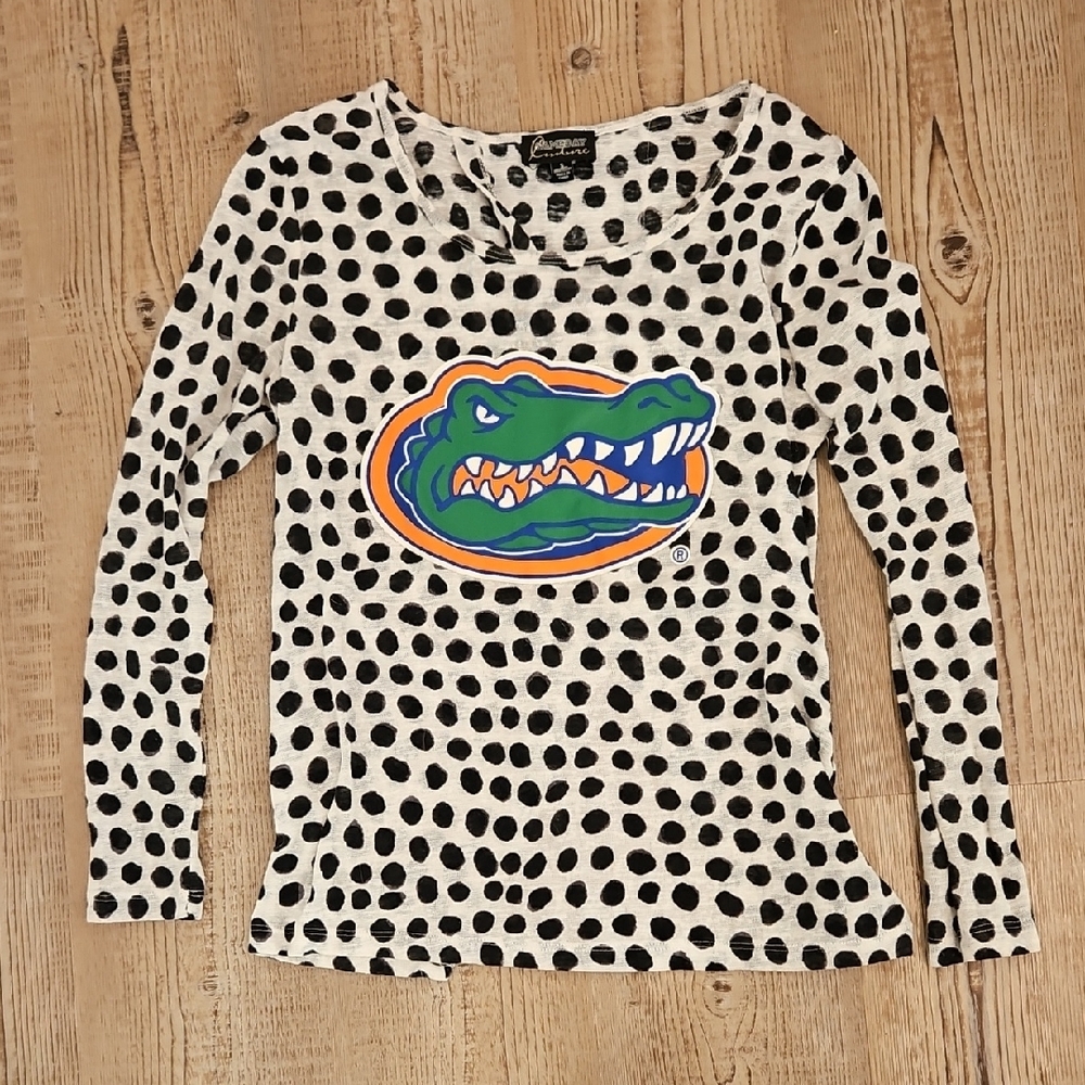 Gameday Couture Long Sleeve Flordia Gators Polka Dot Tshirt